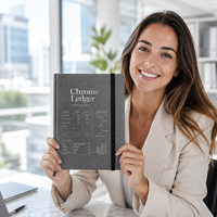 Carnet de budget personnalisé LABON Chrome, planificateur de budget, carnet de comptes, planificateur financier avec système d'attribution des versements et de suivi des économies