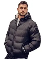 Chaqueta acolchada de invierno informal para hombre, tela de alta calidad, impermeable, con capucha, bolsillos personalizados con cremallera, nueva moda de talla grande - Product Image 2