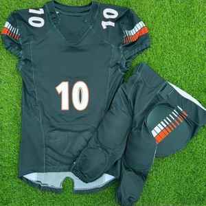 La más alta calidad de diseño personalizado sublimación jóvenes uniformes de fútbol americano aparejos sarga Jersey pantalones integrados - Product Image 1