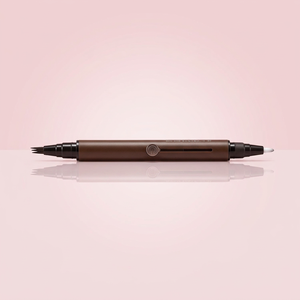 Crayon à sourcils liquide rechargeable, longue tenue, résistant à l'eau, sans bavures, séchage rapide, brun, pour utilisation d'une seule main, avec pointe pinceau à couvercle automatique - Product Image 1