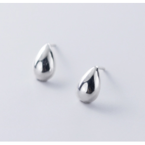 Orecchini a perno a goccia placcati oro 14K, alla moda, con turchese e diamante taglio a pera, in argento sterling placcato oro bianco, con nappa - Product Image 2