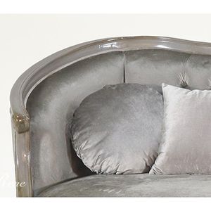 El sofá cama de la serie 5503 está hecho de madera de caoba de alta calidad con espuma suave y tela lisa para un acabado impecable. - Product Image 4