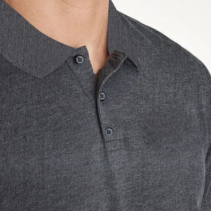 Venta caliente de los hombres 100% de algodón para Polo cómodo de secado rápido de punto sólido estampado de manga larga de talla grande precio bajo OEM - Product Image 4