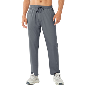 Pantalons de gym personnalisés pour hommes, pantalons en tricot de luxe pour hommes, pantalons de survêtement lourds à poches zippées invisibles pour hommes, vente en gros - Product Image 1