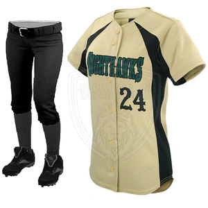 Nuevo Conjunto de Uniforme de Softbol de Alta Calidad, Transpirable, 100% Poliéster, de Secado Rápido, Cuello en V, Diseño Personalizado, Tallas Grandes - Product Image 4