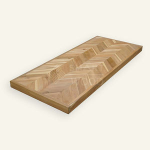 Panneau en bois d'acacia moderne en chevron pour la cuisine, les meubles d'hôtel et les sols, installation autonome pour les îlots, les comptoirs de bureau - Product Image 2