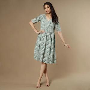 Vestido largo de fiesta de algodón indio hecho a mano para mujer, ropa de playa de verano con estilo, regalo de novia personalizado, vestidos informales para esposa - Product Image 3