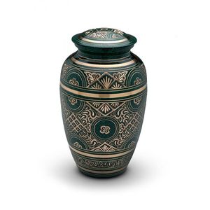 Urnes de crémation en métal émaillé gravé pour cendres humaines Urnes de crémation commémoratives personnalisées pour adultes - Product Image 1