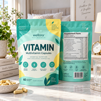 Sachets refermables à fermeture éclair, personnalisables, haute barrière, qualité alimentaire, pour capsules de vitamines et de compléments nutritionnels