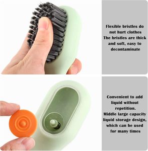 Automatic Liquid Soap Dispenser <strong>Cleaning</strong> <strong>Brush</strong> Kitchen Laundry Scrub <strong>Brush</strong> With Soap Dispenser Multifunction Shoe <strong>Brush</strong> - Product Image 6