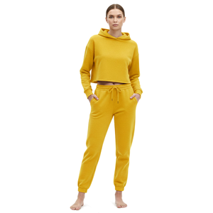 Chándal Corto de Invierno de Alta Calidad, 100% Sólido, con Capucha, Estampado, Transpirable, Estilo Urbano, para Mujer, con Logotipo Personalizado - Product Image 1