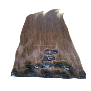 2025 nouveau Remy Clip-In soyeux vague droite Extensions de cheveux humains produit en gros en vente - Product Image 4
