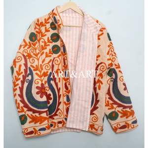 Hermosa Chaqueta Acolchada Cotrise, Bordado a Mano, Transpirable, con Botones, para Mujer, Ropa de Fiesta de Invierno, Cuello Mao, Mangas Largas - Product Image 6