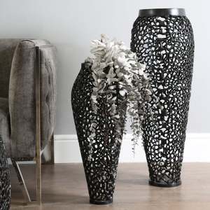 Florero de aluminio electrochapado en oro brillante de diseño moderno, venta al por mayor, arreglo de centro de mesa de boda de lujo - Product Image 4