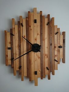 นาฬิกาแขวนผนังไม้ตามสั่งสำหรับตกแต่งบ้านหรูหราตัวเรือนไม้ไผ่ทันสมัยมีกุหลาบธรรมชาติสำหรับงานแต่งงานในโอกาสต่างๆ - Product Image 5