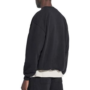 Custom <b>Mock</b> <b>Neck</b> High Quality Acid Wash Heavyweight 100% Cotton Embroidered Custom Logo Oversized Crewneck Sweatshirts Winter - Product Image 4