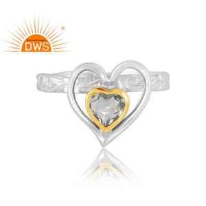 Superbe bague en argent sterling avec améthyste verte naturelle, bijou personnalisé pour femme, cadeau pour elle - Product Image 3