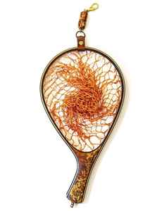 Vente en gros Filet de pêche à la truite Filet de pêche à la mouche Cadre en bois Filet d'atterrissage de poisson avec maille en caoutchouc souple transparent - Product Image 2