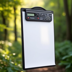MAUL Black Plastic <b>Clipboard</b> 23.5 X 35.3 cm DIN A4 with Solar Calculator and Paper Stop on the Left - Product Image 3