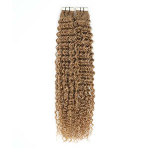 Extensions de cheveux bouclés à la kératine 3C # 16 mèches de cheveux humains russes Remy blondes naturelles de 20 pouces - Product Image 1