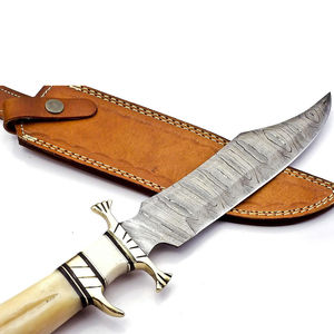 Cuchillo de Caza de Hoja Fija de Acero de Damasco de Grado Industrial de Alta Calidad, Hecho a Mano, para Campamento al Aire Libre, OEM Personalizable, Punta de Caída - Product Image 2