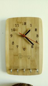 BODY CUSTOMIZED WOODEN WALL CLOCK FOR ELEGANT HOME DECOR MODERN Bamboo Body with Natural Rosh for Wedding Occasions - Product Image 6