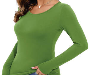 T-shirts pour hommes T-shirt à manches longues pour femmes T-shirt à col rond rayonne Slim Fit Stretchy Layer Tee Top Conçu pour un confort élégant Wea quotidien - Product Image 3