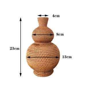 Jarrón Alto de Ratán Tejido a Mano para Flores y Decoración del Hogar - Product Image 4
