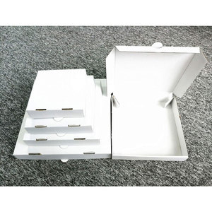 Caja de pizza de comida recubierta Caja de pizza de papel corrugado Caja de cartón para pizza Paquete de cartón al por mayor - Product Image 4