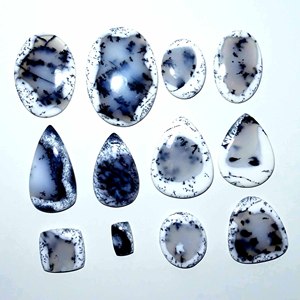 Natural Dendritic <b>Opal</b> Loose Gemstone Wholesale Natural Dendritic <b>Opal</b> Cabochon Gemstone Beautiful Gemstone for Jewellery Making - Product Image 4