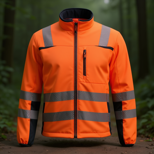 เสื้อแจ็คเก็ตแบบ Softshell รุ่น High-Viz Workwear Prevent Trendline ไซส์ M สีส้ม/ดำ - Product Image 3