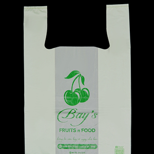 OEM/ODM Wholesale Recyclable PLA T-shirt Bag 100% Compostable Vest Handle Gravure Printed <b>Fruits</b> Food Packaging <b>Roll</b> - Product Image 1
