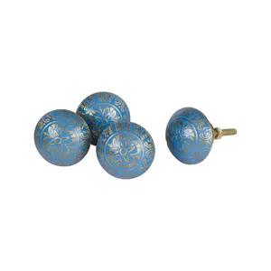 MUGHALCRAFTS Decorative Filigree Brass Drawer Pull Knob Cabinets Dressers Wardrobes Dining Areas Home Kitchen Living <b>Room</b> - Product Image 3