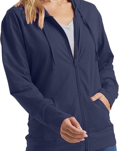 Wholesale Heavyweight Pullover Hoodies for Women New Design Full Zip up Oversized Printed Collar <b>Drop</b> Shoulder Hooded for Winter - Product Image 1
