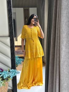 ชุดเดรสผ้าทอแบบหนาชุดเดรสผ้าจอร์เจียเทียมชุดเดรสสำหรับปาร์ตี้งานแต่งงานสไตล์ปากีสถาน - Product Image 4