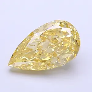 Diamante Cultivado en Laboratorio, Corte Pera, 2.02ct, VS1, Amarillo Intenso Fantasía - Product Image 1