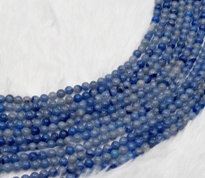 Anshul Impex - Cuentas Redondas de Aventurina Azul Natural de 8 mm, Cuentas Sueltas de Cristal Curativas para Hacer Joyas/Meditación - Product Image 2