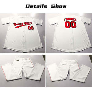 Camisetas y Pantalones de Béisbol Personalizados Gratis, Conjunto Completo con Impresión por Sublimación, Uniforme de Béisbol de Equipo 100% Poliéster Malla - Product Image 3
