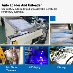 Automatic single color screen printing machine for plastic cups bottles screen printing