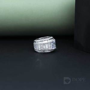 Diseño atrevido 925 Anillo de diamantes de plata esterlina para mujer Botín de plata esterlina para uso diario - Product Image 4