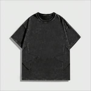 เสื้อยืดปักลายกราฟิกแบบกำหนดเองและเสื้อยืดผู้ชายทรงหลวมเข้ารูปพอดีกับแสงแดด - Product Image 3