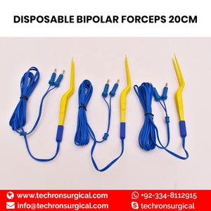 Pinzas bipolares de bayoneta desechables conector europeo de 20cm - Product Image 3