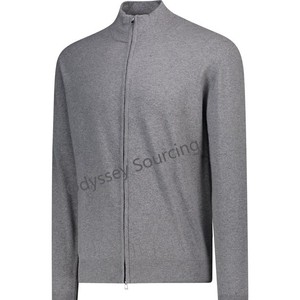 Cardigan en tricot pour homme populaire en gros, automne, manches longues, service OEM ODM personnalisé, confortable, 50% coton, 50% acrylique - Product Image 4