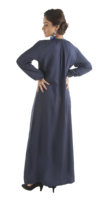 Abaya élégante et écologique pour femmes, belle, simple et modeste, à manches ragline, vêtements traditionnels musulmans, à nouer avec cordon de serrage, pour femmes