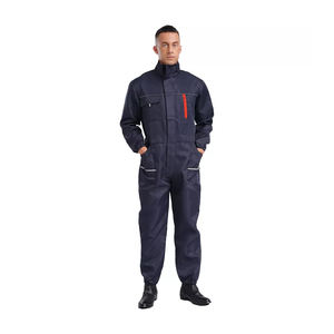 2024 nuevo conjunto de uniforme de trabajo de algodón y poliéster transpirable a prueba de agua y manga larga reflectante ligero para hombre - Product Image 6