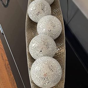 ลูกบอลประดับตกแต่งคริสต์มาสแก้วโมเสคหรูหรา งานแฮนด์เมด คุณภาพสูง พร้อมไฟ สำหรับตกแต่งบ้านและงานปาร์ตี้ - Product Image 6