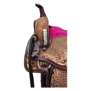 Monturas de carreras de barril asequibles al por mayor, monturas de caballo occidentales hechas a mano de cuero genuino de primera calidad, monturas de rodeo a granel - Product Image 5