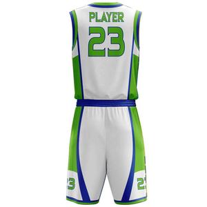 Conjunto de uniforme de baloncesto sin mangas de la mejor calidad 100% poliéster transpirable de secado rápido que absorbe la humedad personalizable para el verano - Product Image 5