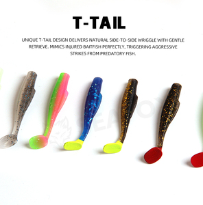 Señuelo de pesca flotante de 6.0cm y 1.7g para lubina, tipo Luya de plástico blando, Texas Caro Group, para la caza de perca, pez mandarín, con cola de cuchilla y horquilla, para río. - Product Image 6