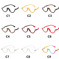 Lunettes yeux femme verres spéciaux coupe bleue diamant demi-monture oeil de chat 2025